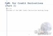 FpML for Credit Derivatives  (Part I)