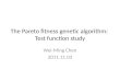 The Pareto fitness genetic algorithm:  Test  function study