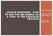 Course redesign:  How to use the QM rubric as a tool in the redesign process