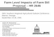 Farm Level Impacts of Farm Bill Proposal – HR 2646