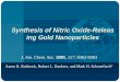 Synthesis of Nitric Oxide-Releasing Gold Nanoparticles