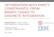 Optimization With Parity Constraints: From Binary Codes to Discrete Integration