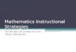 Mathematics Instructional Strategies