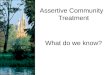 Assertive Community Treatment What do we know?