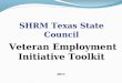SHRM Texas State Council Veteran Employment Initiative Toolkit