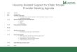 Housing Related Support for Older People Provider Meeting Agenda