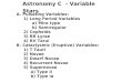Astronomy C  - Variable Stars