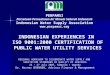 INDONESIAN EXPERIENCES IN  ISO 9001:2000 CERTIFICATION OF PUBLIC WATER UTILITY SERVICES