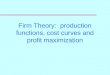 Firm Theory:  production functions, cost curves and profit maximization