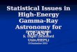 Statistical Issues in High-Energy Gamma-Ray Astronomy for GLAST