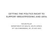GETTING THE POLITICS RIGHT TO SUPPORT BREASTFEEDING AND ARVs