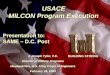 USACE  MILCON Program Execution