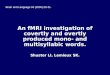 An fMRI investigation of covertly and overtly produced mono- and multisyllabic words