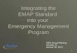 Integrating the EMAP Standard  into your  Emergency Management Program
