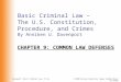 Basic Criminal Law –  The U.S. Constitution, Procedure, and Crimes By Anniken U. Davenport