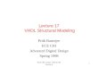 Lecture 17  VHDL Structural Modeling