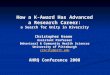 How a K-Award Has Advanced a Research Career: a Search for Unity in Diversity Christopher Keane