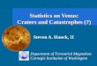 Statistics on Venus: Craters and Catastrophes (?)