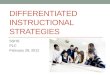 Differentiated instructional strategies