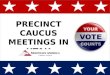 Precinct Caucus Meetings  in Utah