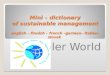 Mini – dictionary of sustainable management english – finnish – french –german– italian-slovak