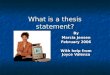 What is a thesis statement?