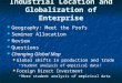 Industrial Location and Globalization of Enterprise