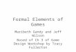 Formal Elements of Games
