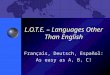 L.O.T.E. – Languages Other Than English
