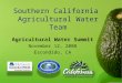 Southern California  Agricultural Water Team