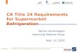 CA Title 24 Requirements for Supermarket Refrigeration