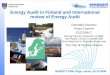 Energy Audit in Finland and International review of Energy Audit