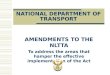 NATIONAL DEPARTMENT OF TRANSPORT