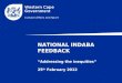 NATIONAL INDABA FEEDBACK “Addressing the inequities” 25 th  February 2012