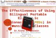 The  Effectiveness of Using Bilingual Portable  Electronic