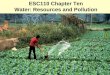 ESC110 Chapter Ten Water: Resources and Pollution