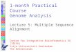 1-month Practical Course Genome Analysis Lecture 5: Multiple Sequence Alignment