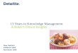 13 Years in Knowledge Management  A Baker's Dozen Insights