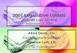 2007 Legislative Update Juvenile Law Section September 19, 2007