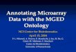 Annotating Microarray Data with the MGED Ontology