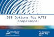 DSI Options for MATS  Compliance