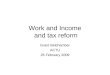 Work and Income  and tax reform