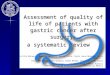 Assessment of quality of life of patients with gastric cancer after surgery: