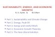 SUSTAINABILITY, ENERGY, AND ECONOMIC GROWTH  R. U. Ayres&B.S.Warr