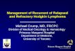 Management of Recurrent of Relapsed and Refractory Hodgkin Lymphoma