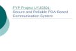 FYP Project LYU0301: Secure and Reliable PDA-Based Communication System