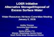 LOER Initiative Alternative Storage/Disposal of Excess Surface Water