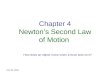 Chapter 4 Newton’s Second Law  of Motion