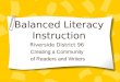 Balanced Literacy Instruction