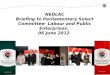 NEDLAC Briefing to Parliamentary Select Committee- Labour and Public Enterprises:  06 June 2012